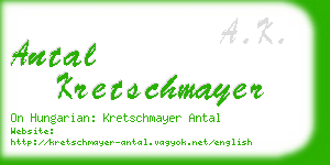 antal kretschmayer business card